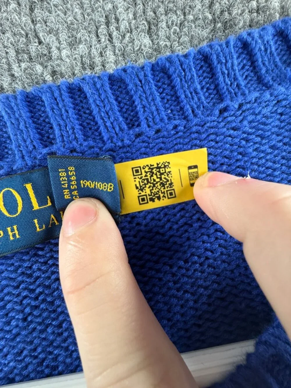 Polo Ralph Lauren Bear Cotton Sweater Blue 2XL QR Knit Pullover Preppy Drip